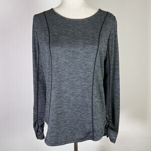 Simms Fishing Baselayer Top Women's Medium Grey Long Sleeve Athletic Stretch